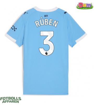 Manchester City Ruben Dias #3 Hemmatröja Kvinnor 2025-26 Kortärmad